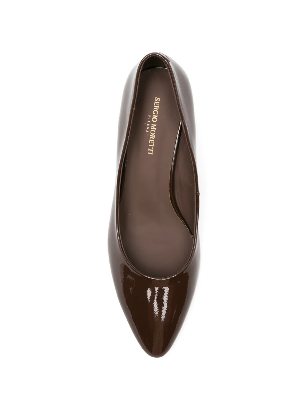 SERGIO MORETTI FIRENZE Pumps met spitse neus Bruin