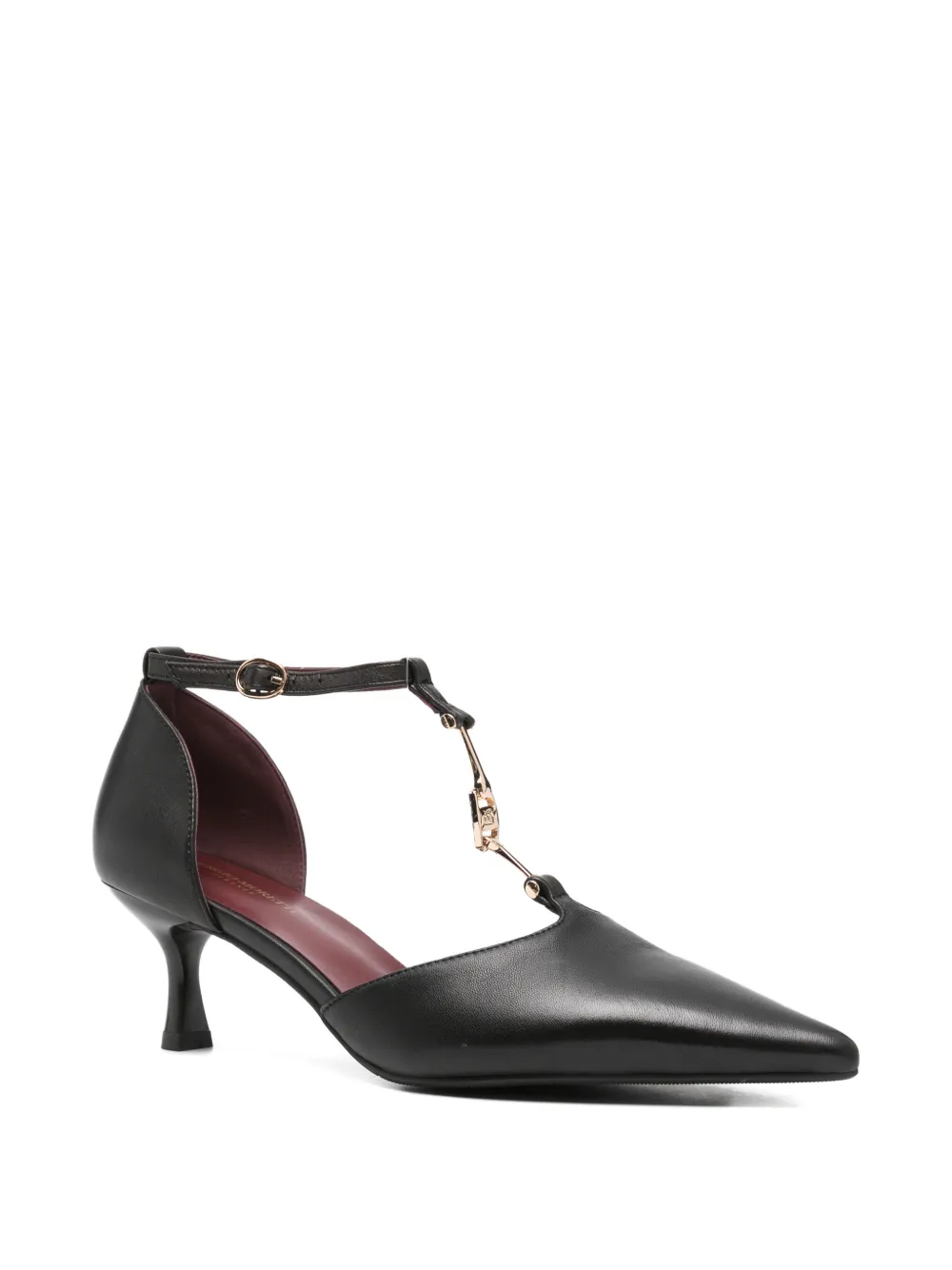 SERGIO MORETTI FIRENZE Pumps met puntige neus en T-bar Zwart