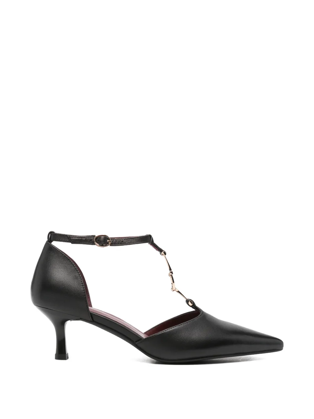SERGIO MORETTI FIRENZE Pumps met puntige neus en T-bar Zwart