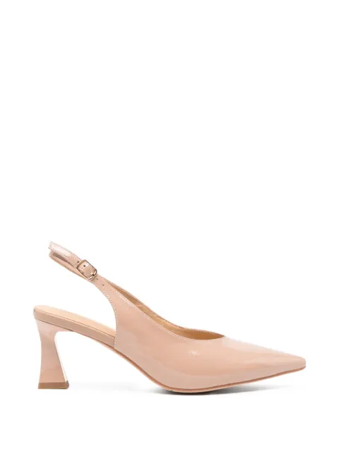 SERGIO MORETTI FIRENZE patent-leather slingback pumps