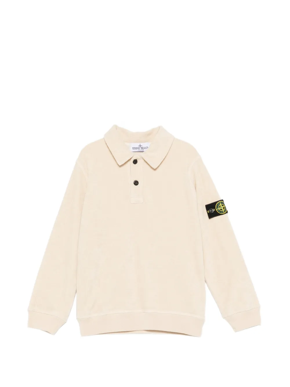 Stone Island Junior logo-patch polo shirt - Neutrals