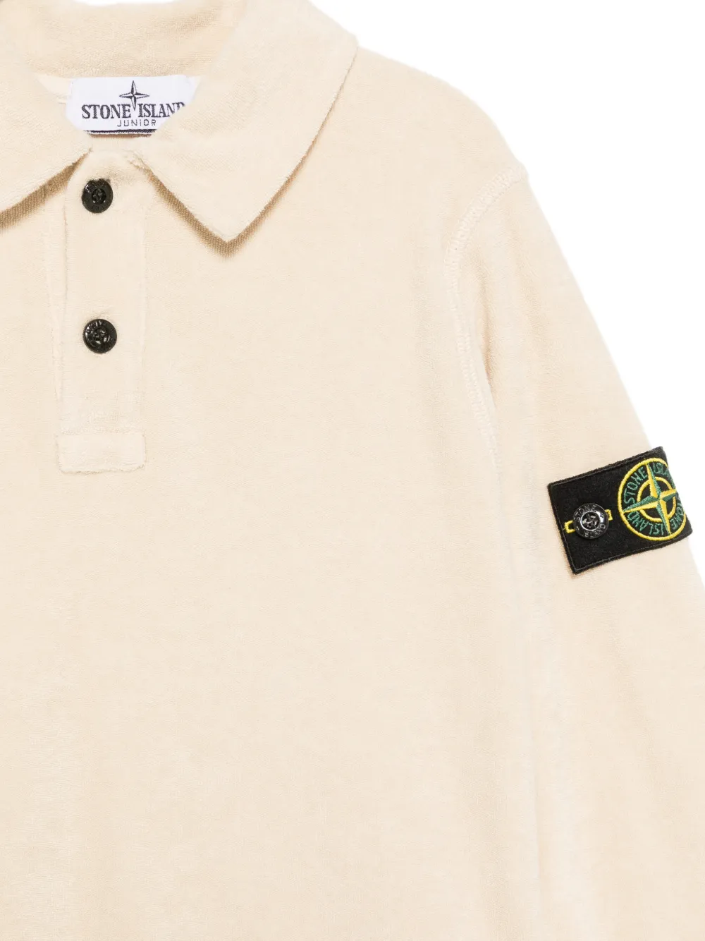 Stone Island Junior Poloshirt met logopatch Beige