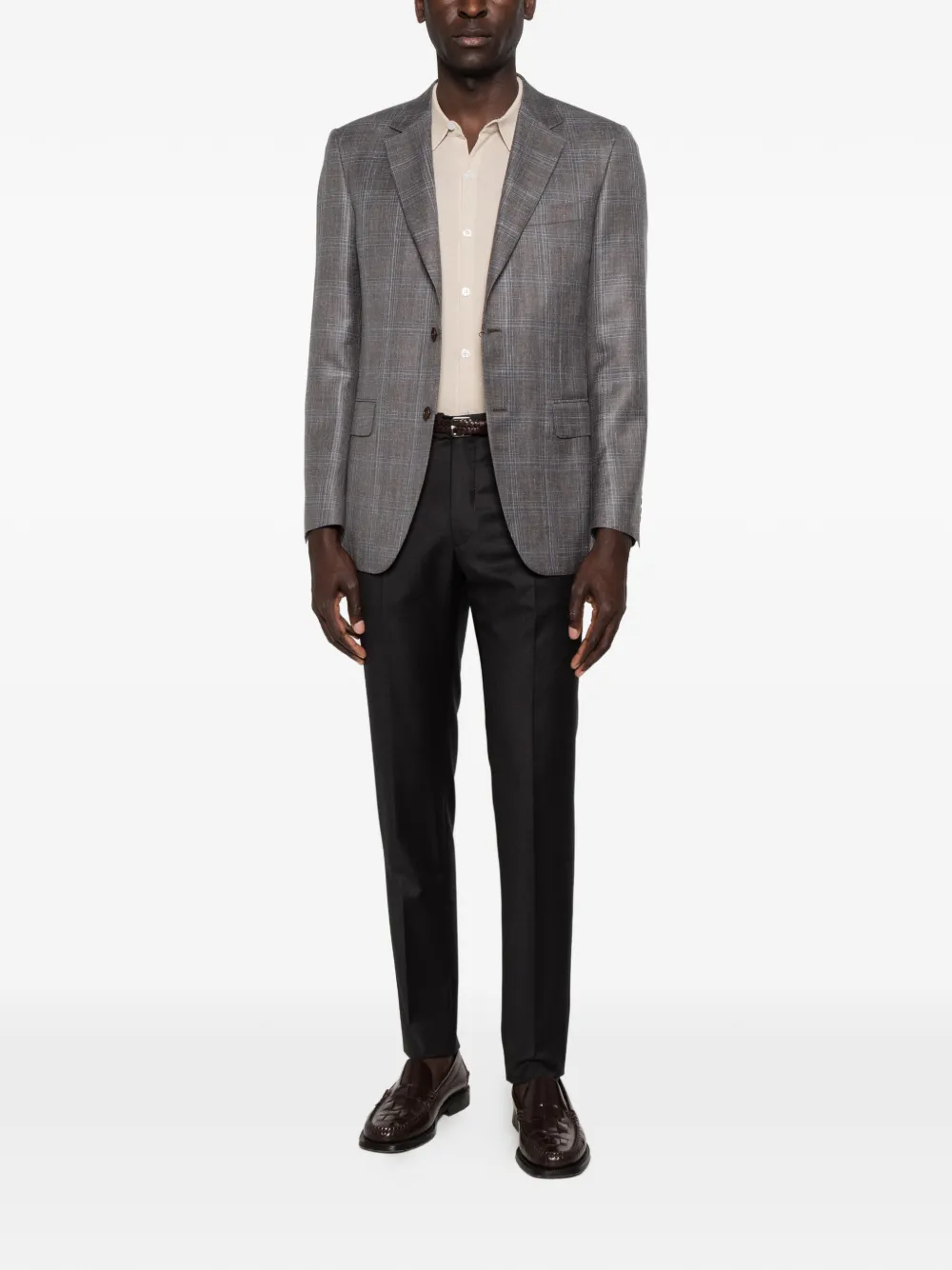 Tagliatore Broek met riemlussen en zak Grijs