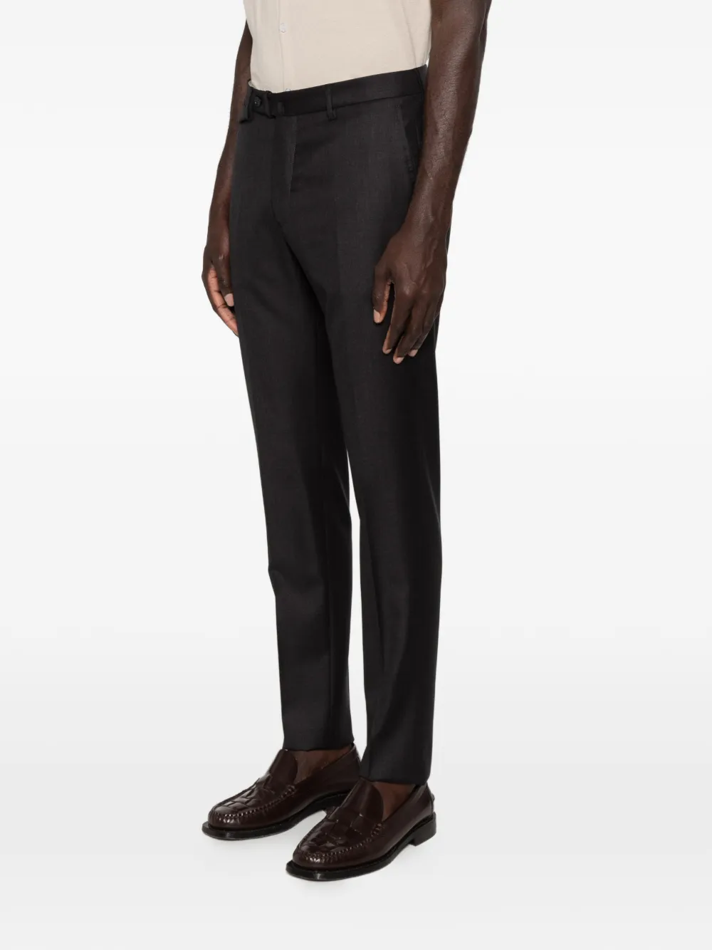 Tagliatore Broek met riemlussen en zak Grijs