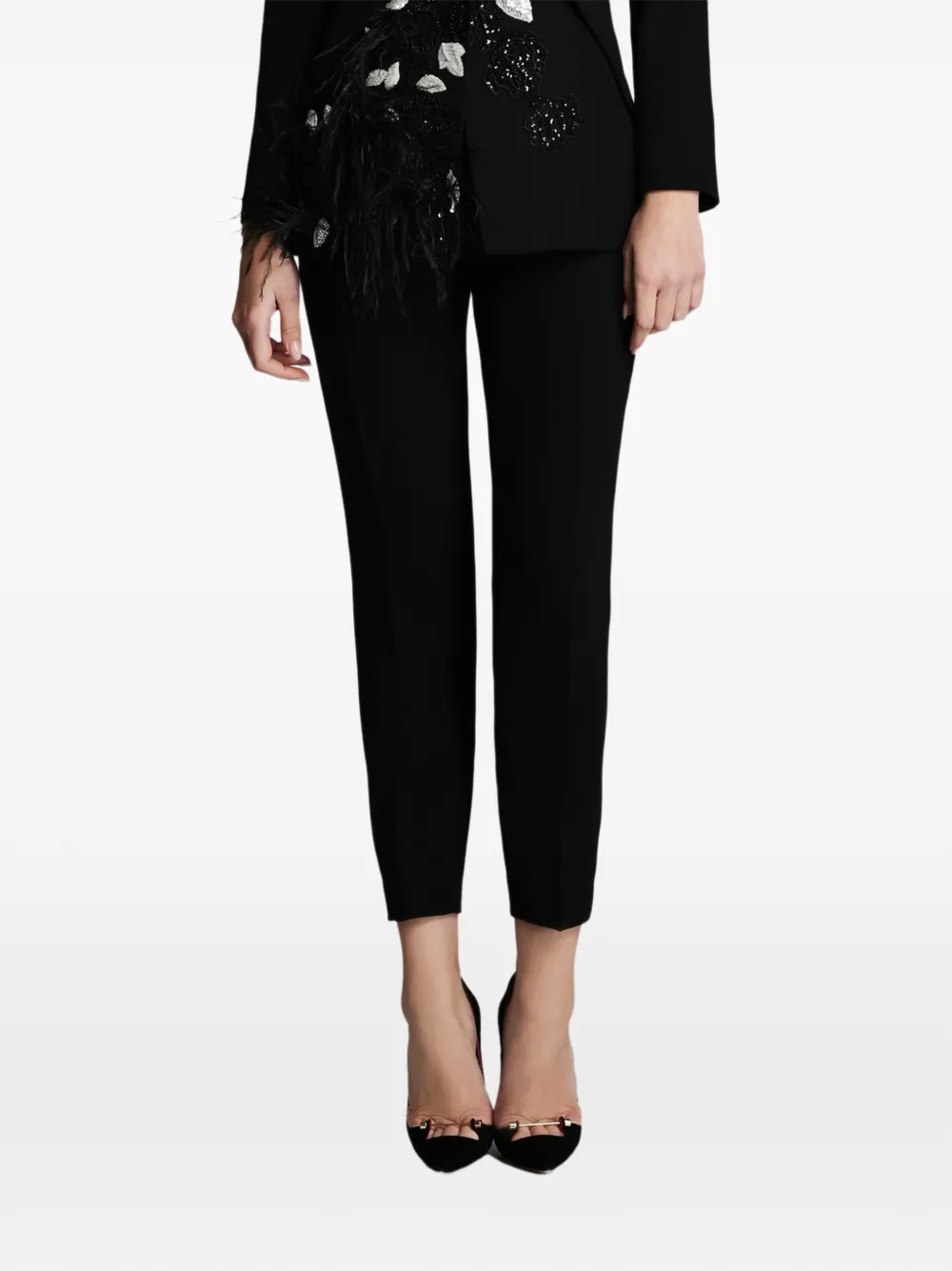 IMROSKA star-motif trousers - Nero
