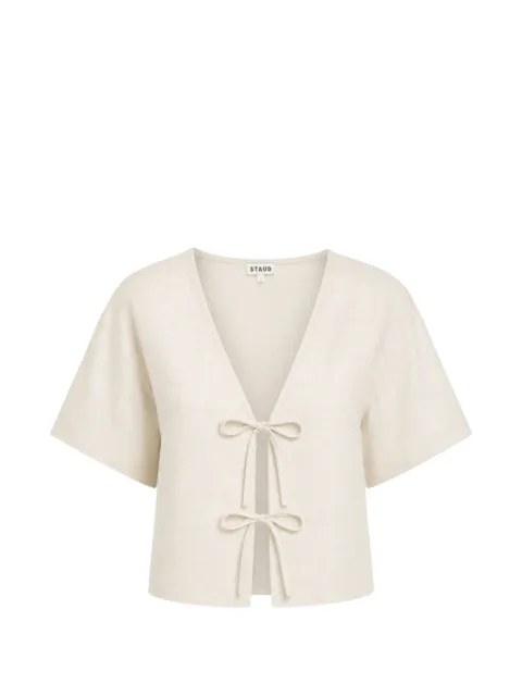 STAUD Ava Bluse mit Schleife