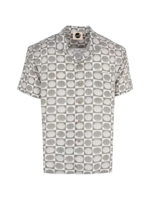 Boardies Ilfracombe shell-print camp-collar shirt
