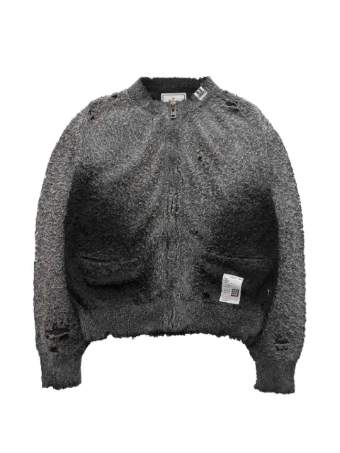 Maison MIHARA YASUHIRO zip-up distressed cardigan