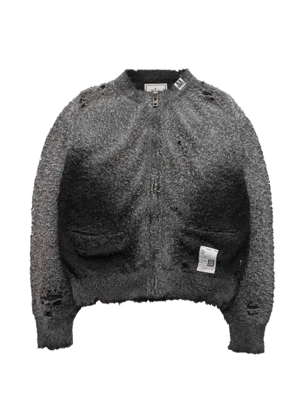 Maison MIHARA YASUHIRO ダメージ カーディガン | ブラック | FARFETCH JP
