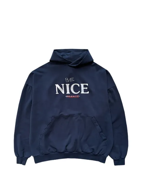 Balenciaga printed distressed hoodie