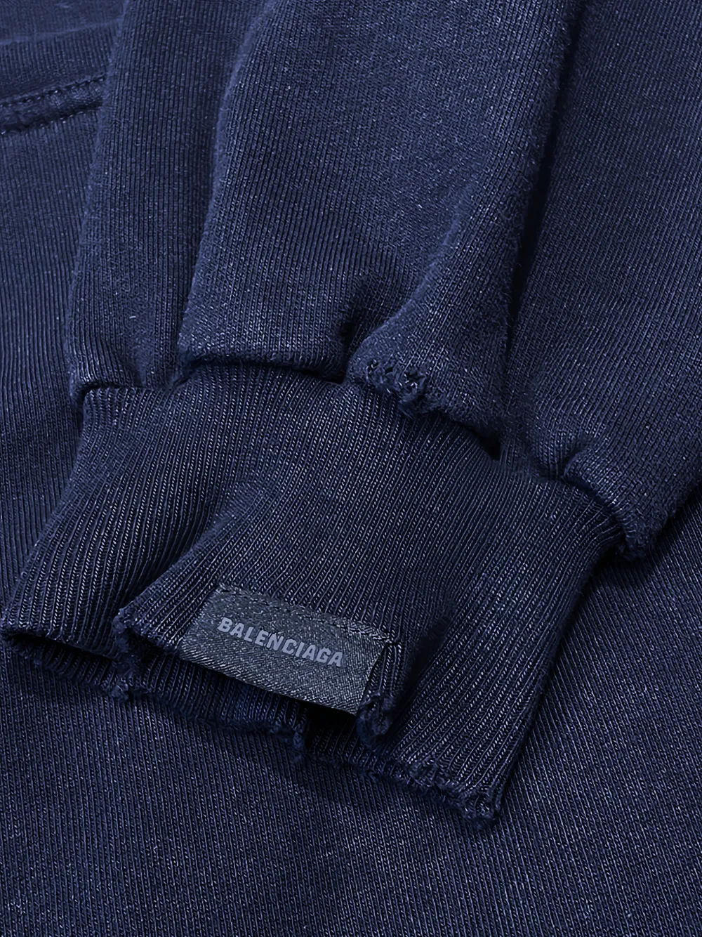 Balenciaga Gerafelde hoodie Blauw