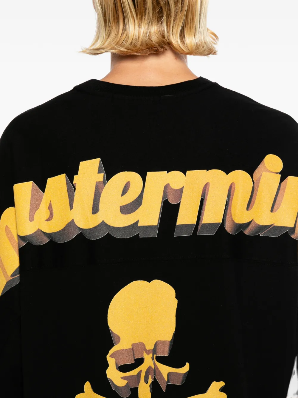 Mastermind Japan Boxy T-shirt met grafische print Zwart