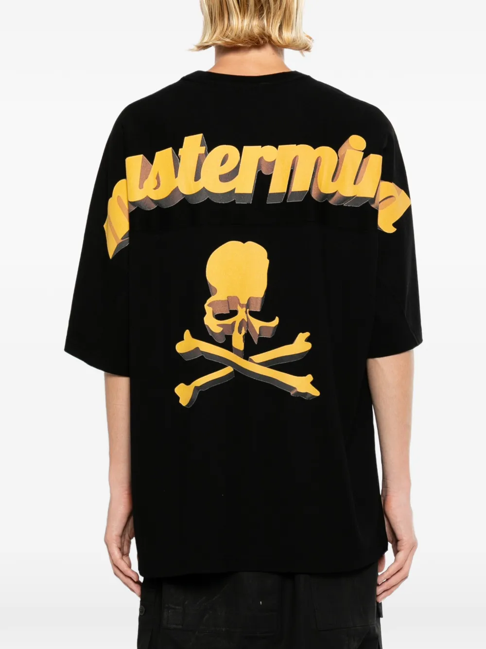 Mastermind Japan Boxy T-shirt met grafische print Zwart