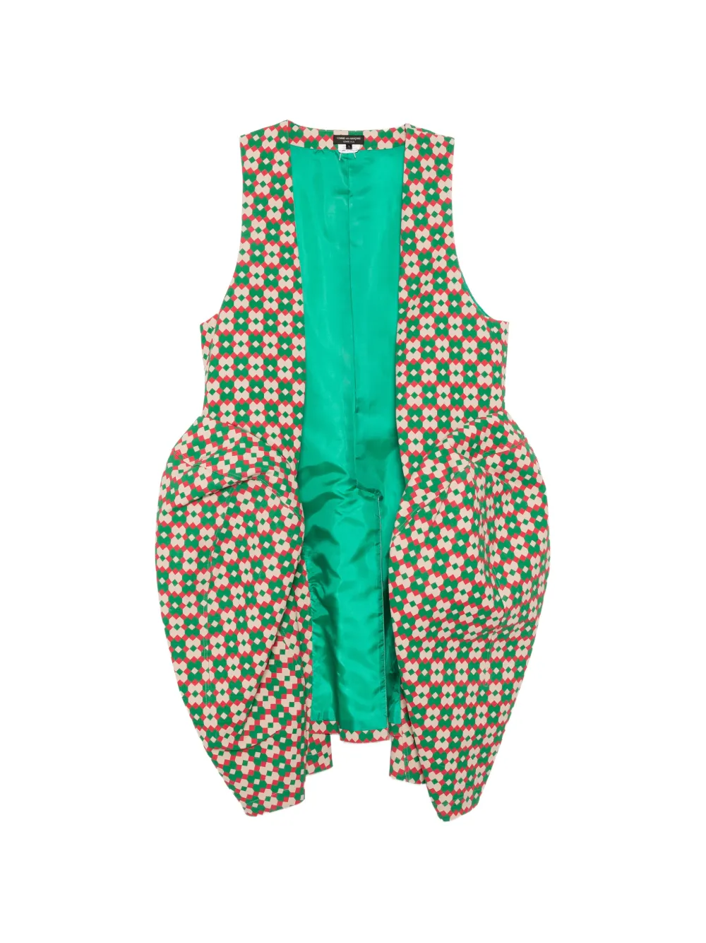 Comme des Garçons Homme Plus geometric-pattern sculptural coat - Verde