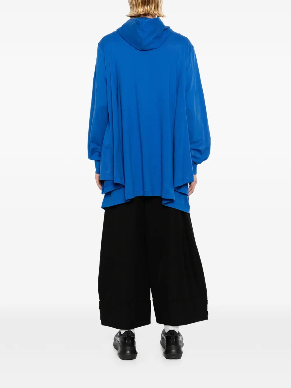 Comme des Garçons Homme Plus Asymmetrische oversized hoodie Blauw