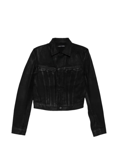 Julius coated cropped jacket