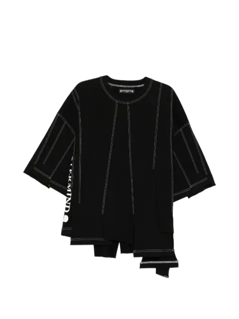 Mastermind World asymmetric exposed-seam T-shirt