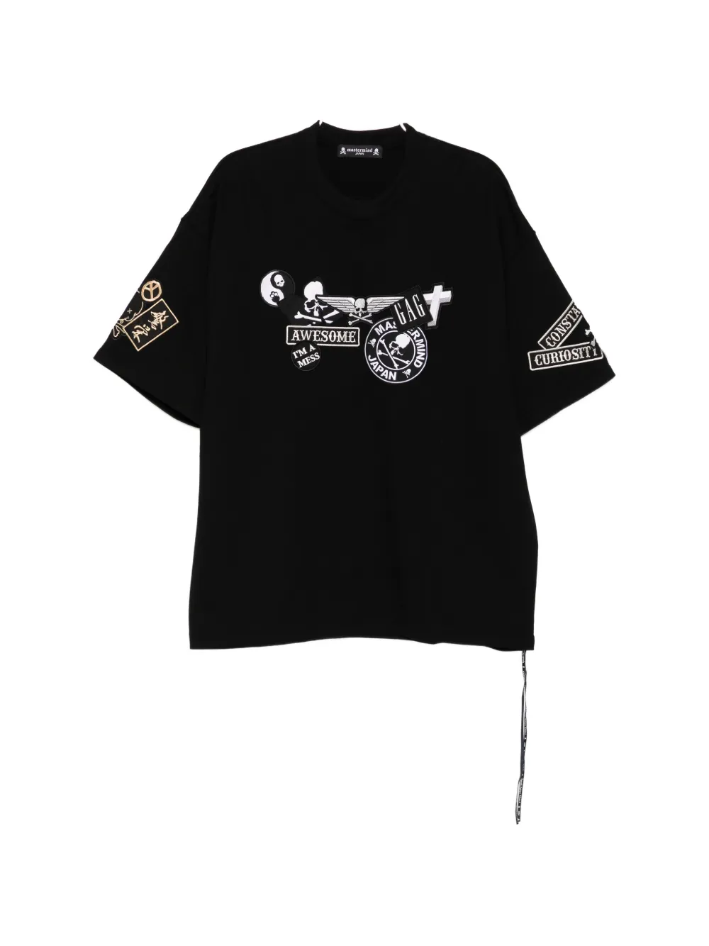 Mastermind Japan logo-patch boxy T-shirt - Black