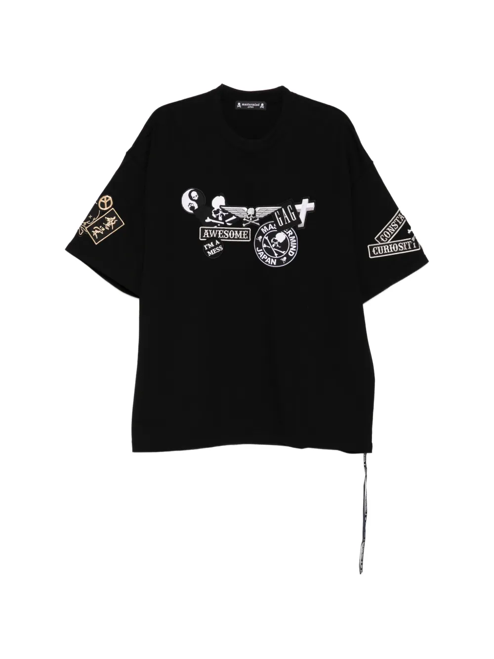 Mastermind Japan logo-patch boxy T-shirt - Schwarz