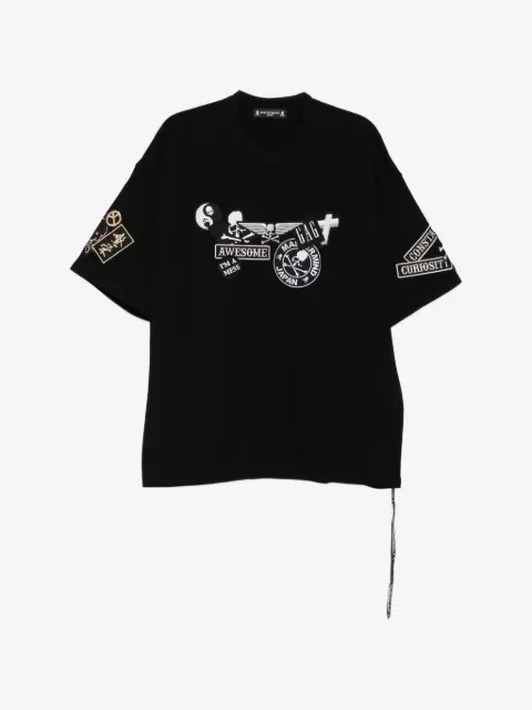 Mastermind Japan футболка свободного кроя с нашивкой-логотипом