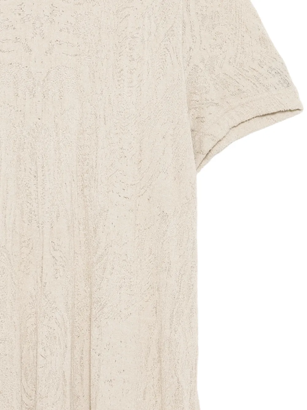 Julius T-shirt met korte mouwen en jacquard Beige