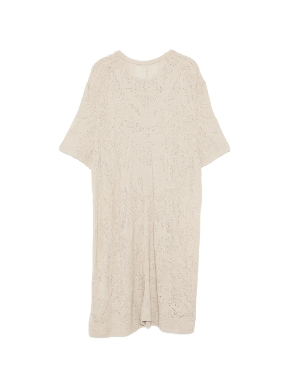 Julius T-shirt met korte mouwen en jacquard Beige
