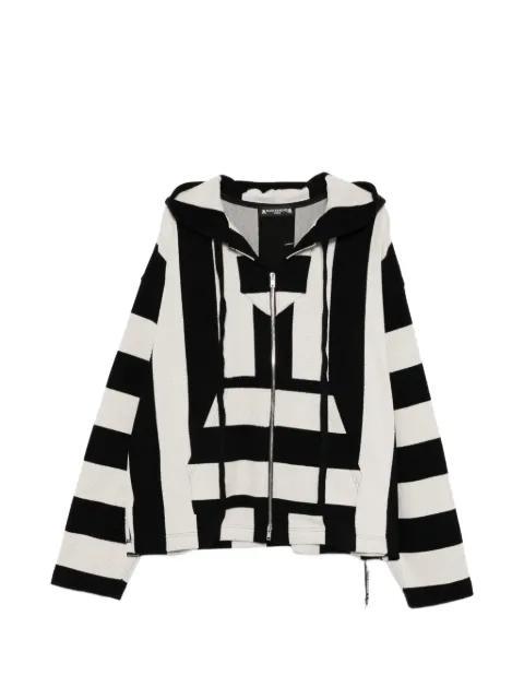 Mastermind World striped zip-up hoodie