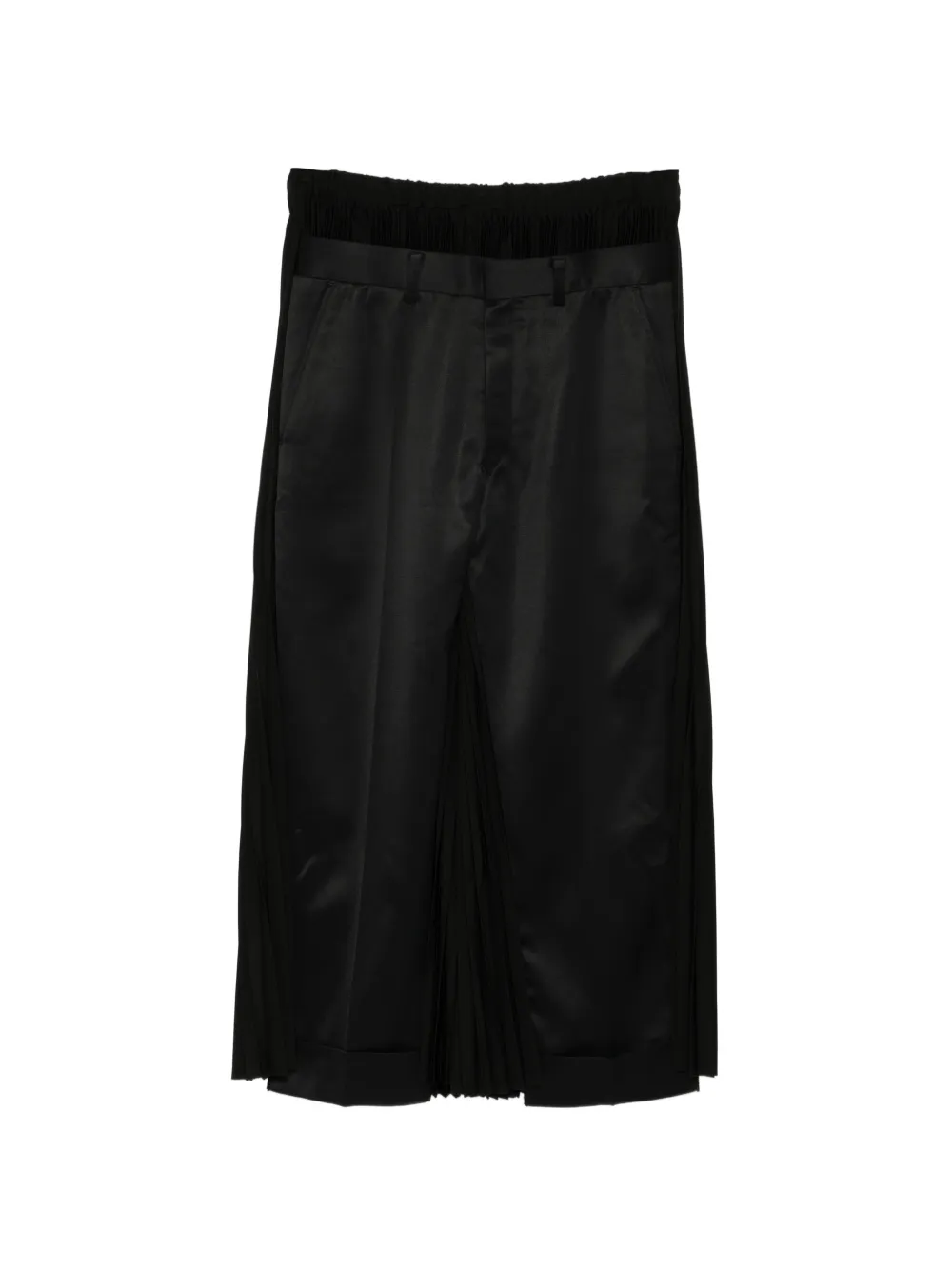 Junya Watanabe pleated-panel trousers - Nero