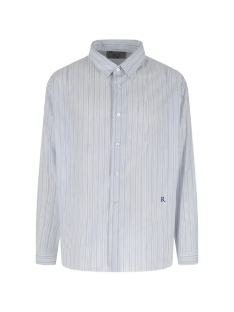 RANRA stripe-pattern logo-embroidered shirt