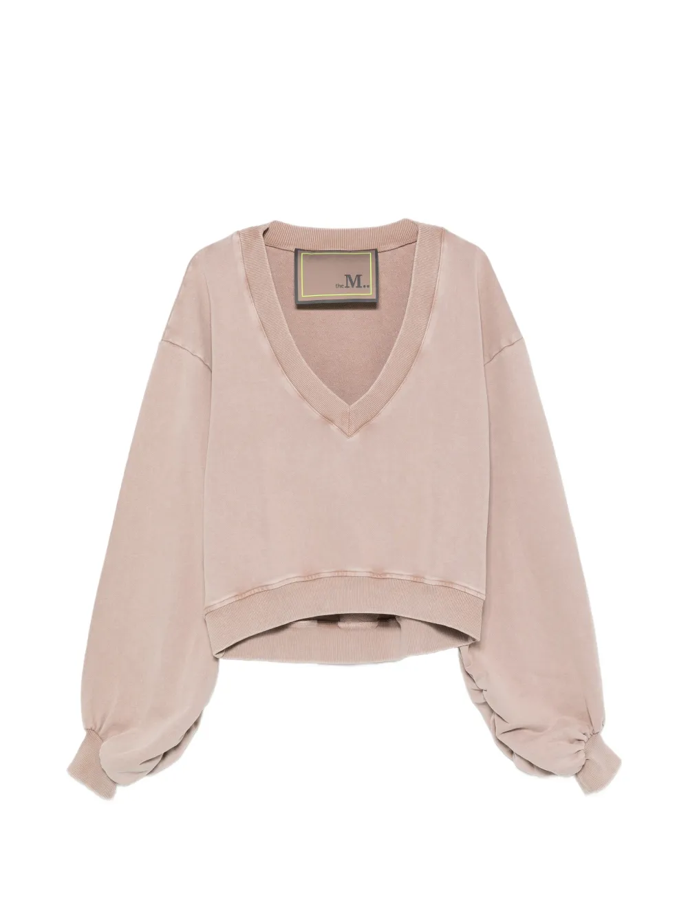 the M.. Hercules V-neck puff-sleeve sweater - Toni neutri