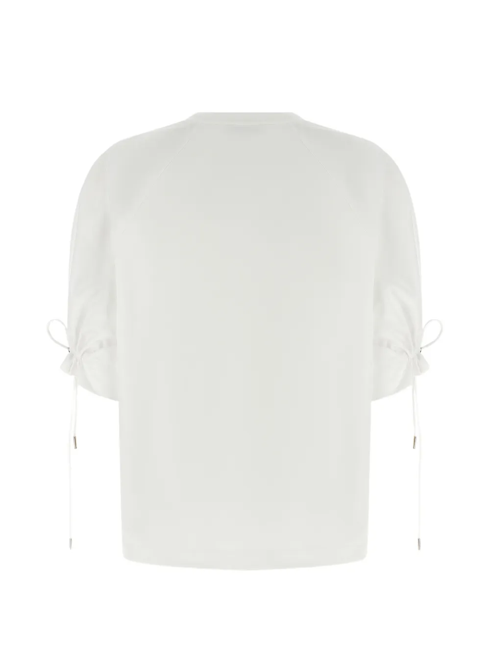 Max Mara T-shirt met manchetten met trekkoord Wit
