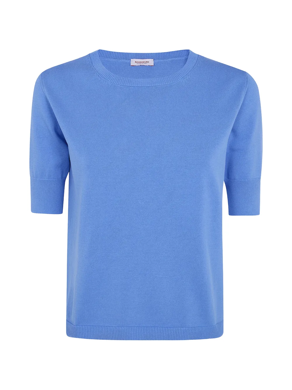 Rossopuro short-sleeve knitted top - Blu