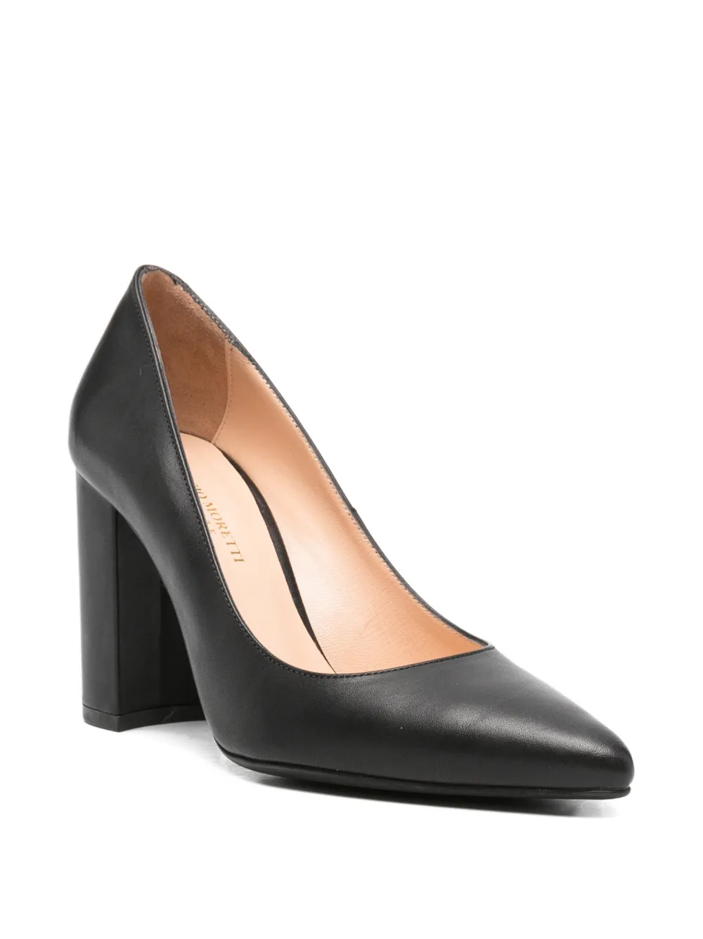 SERGIO MORETTI FIRENZE pointed-toe block-heel pumps Zwart