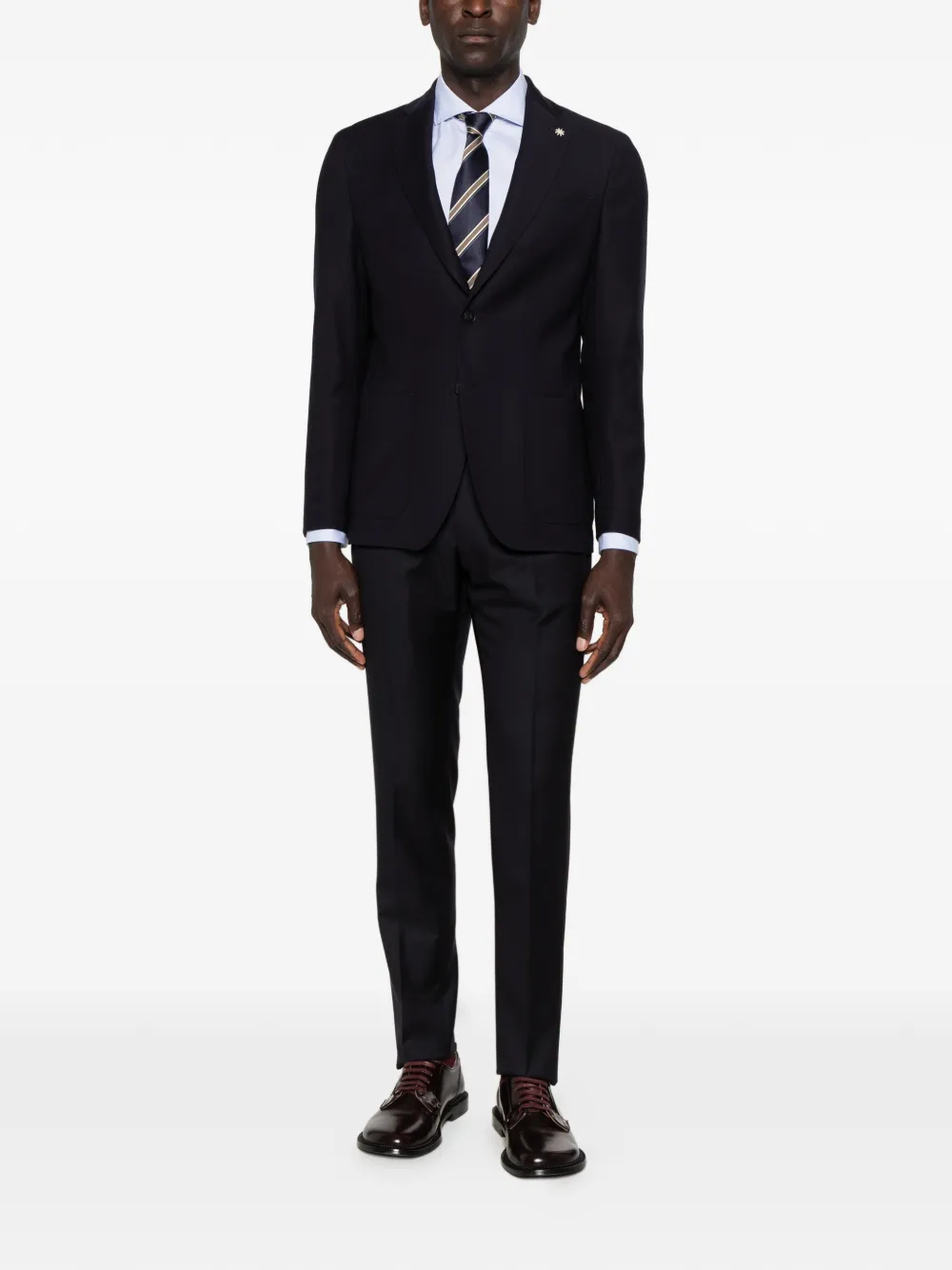 Tagliatore Broek met riemlussen Blauw