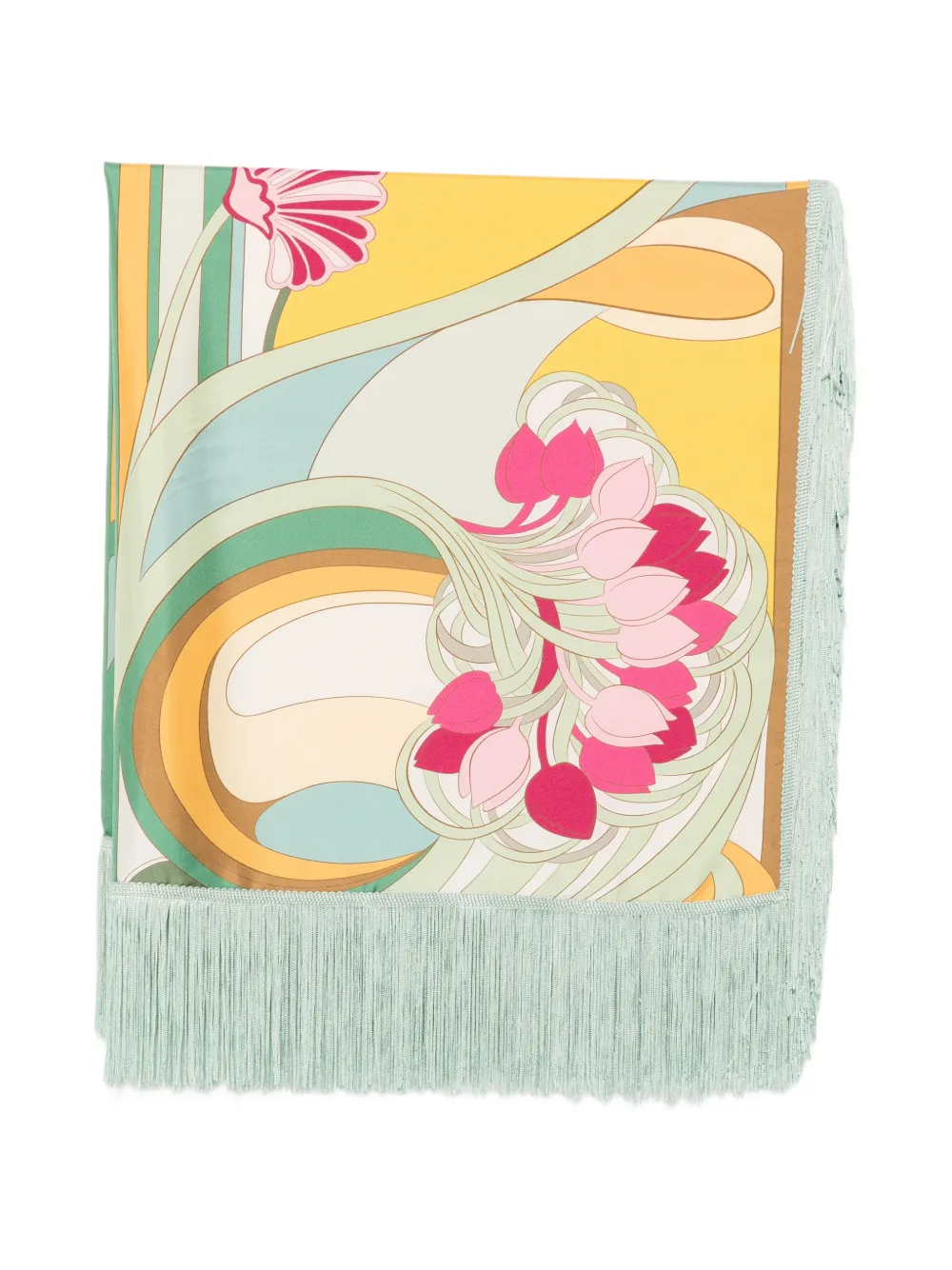 La DoubleJ fringed scarf - Verde