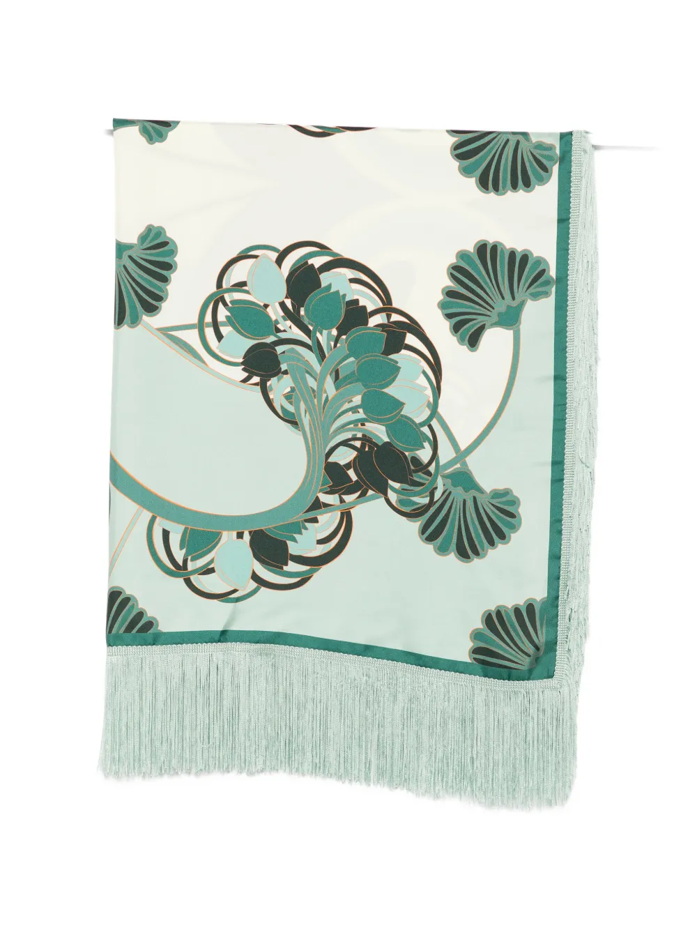 La DoubleJ fringed scarf - Green