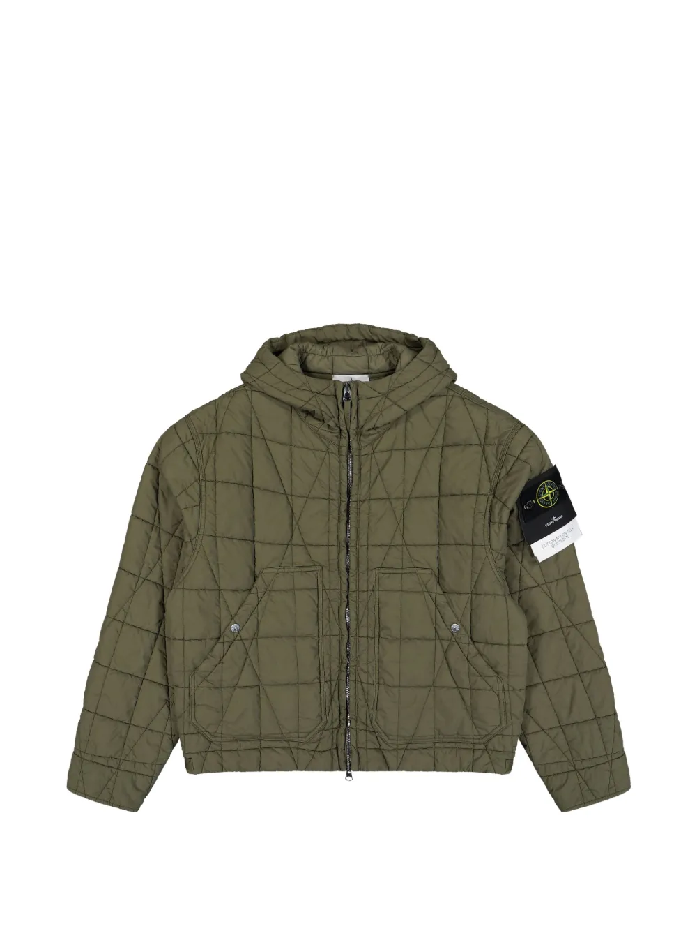 Stone Island quilted-TC jacket - Grün