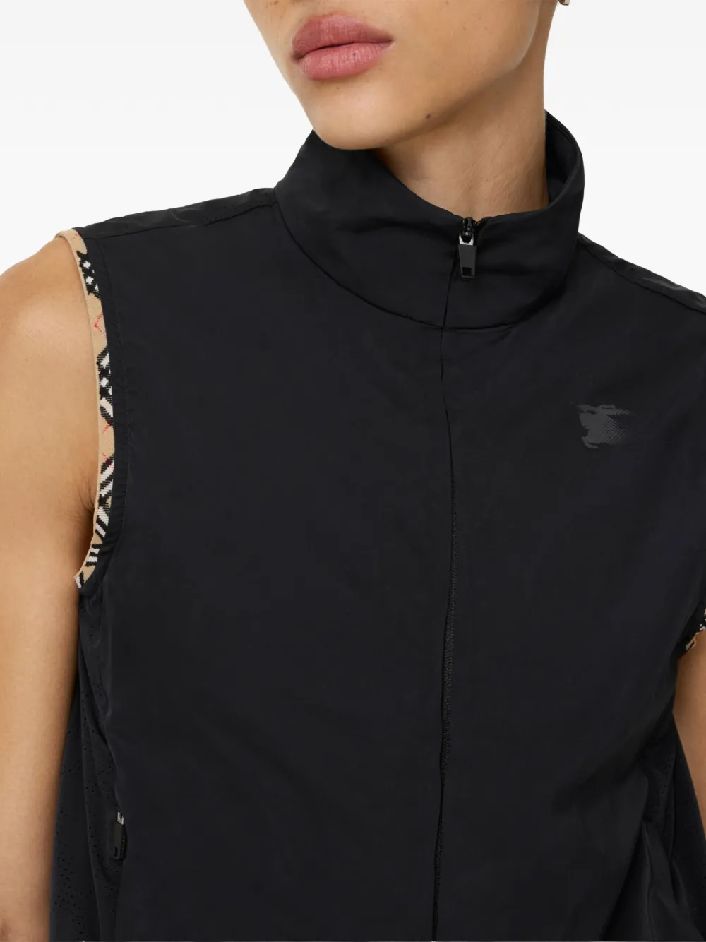 Burberry Stretch nylon bodywarmer Zwart