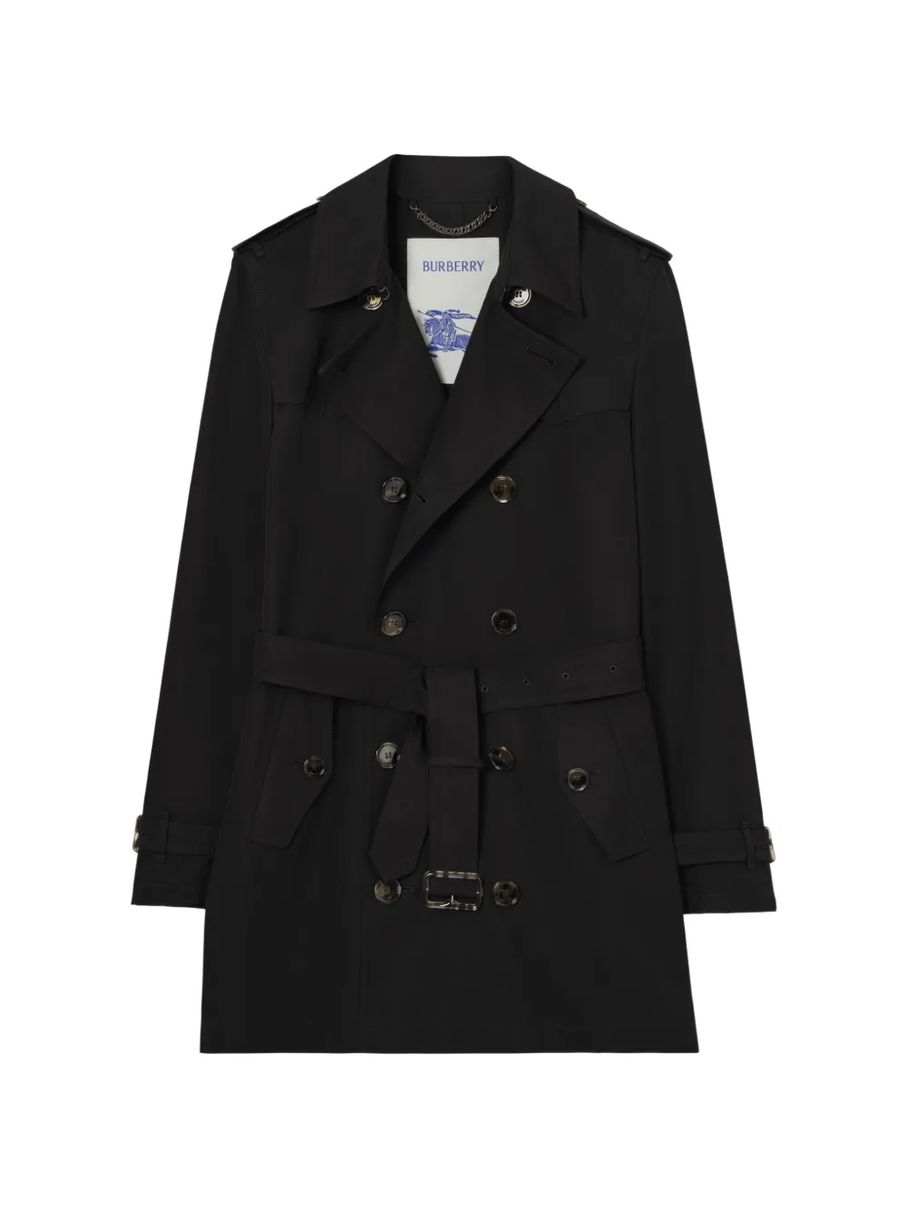 Burberry mid-length paisley lace Foxfield trench coat - Nero