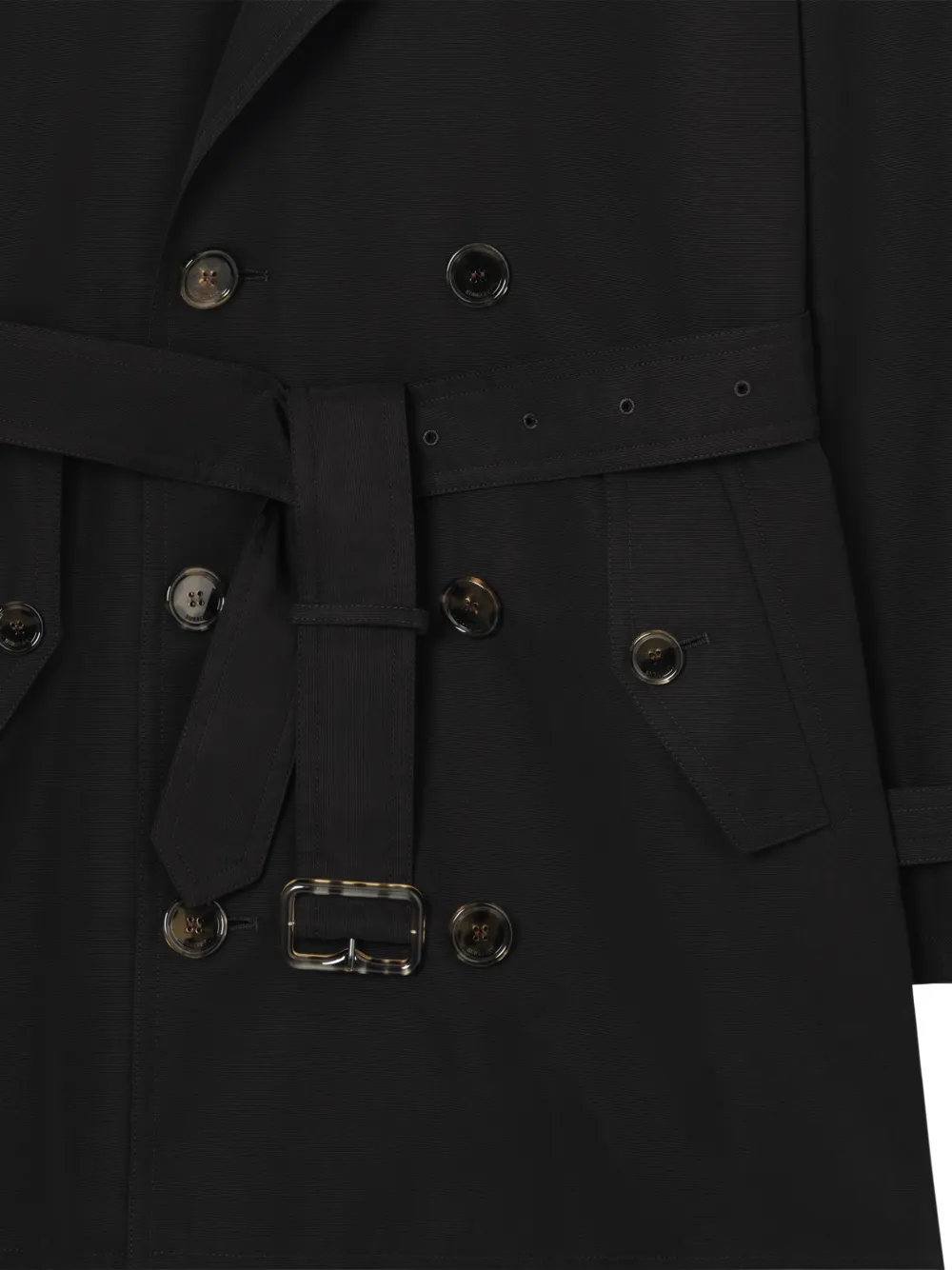 Burberry Foxfield midi-trenchcoat met paisley-kant Zwart