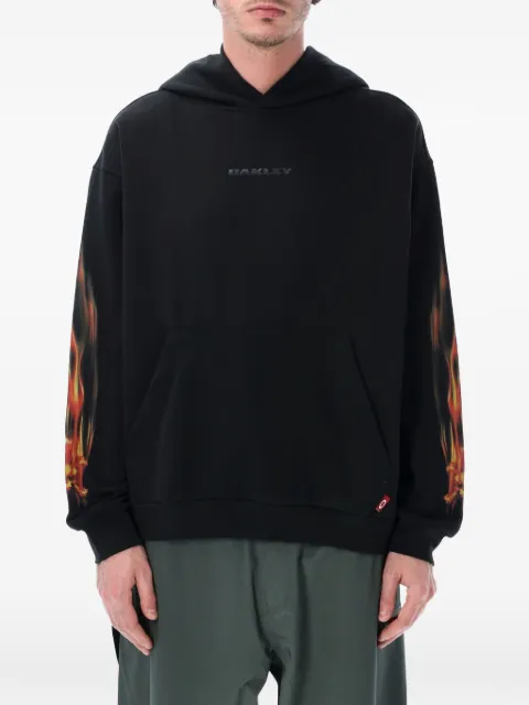 Oakley flame-print hoodie