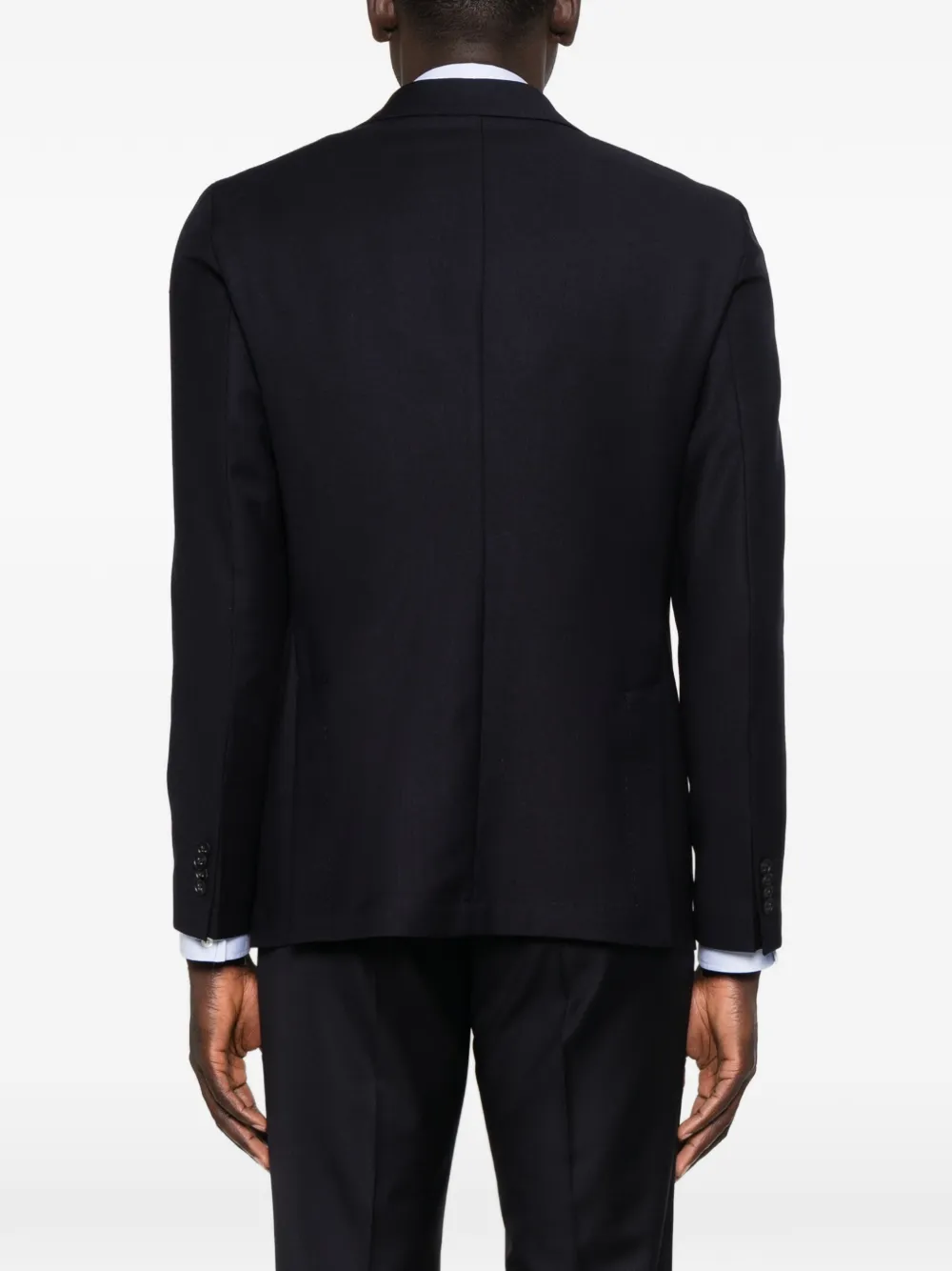 Manuel Ritz Blazer met enkele rij knopen en gekerfde revers Blauw