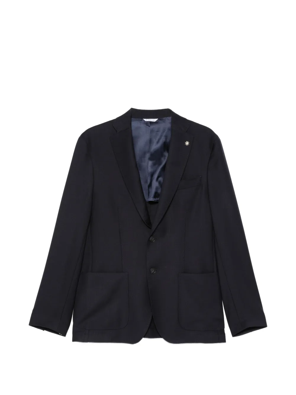 Manuel Ritz notched-lapels single-breasted blazer - Blu