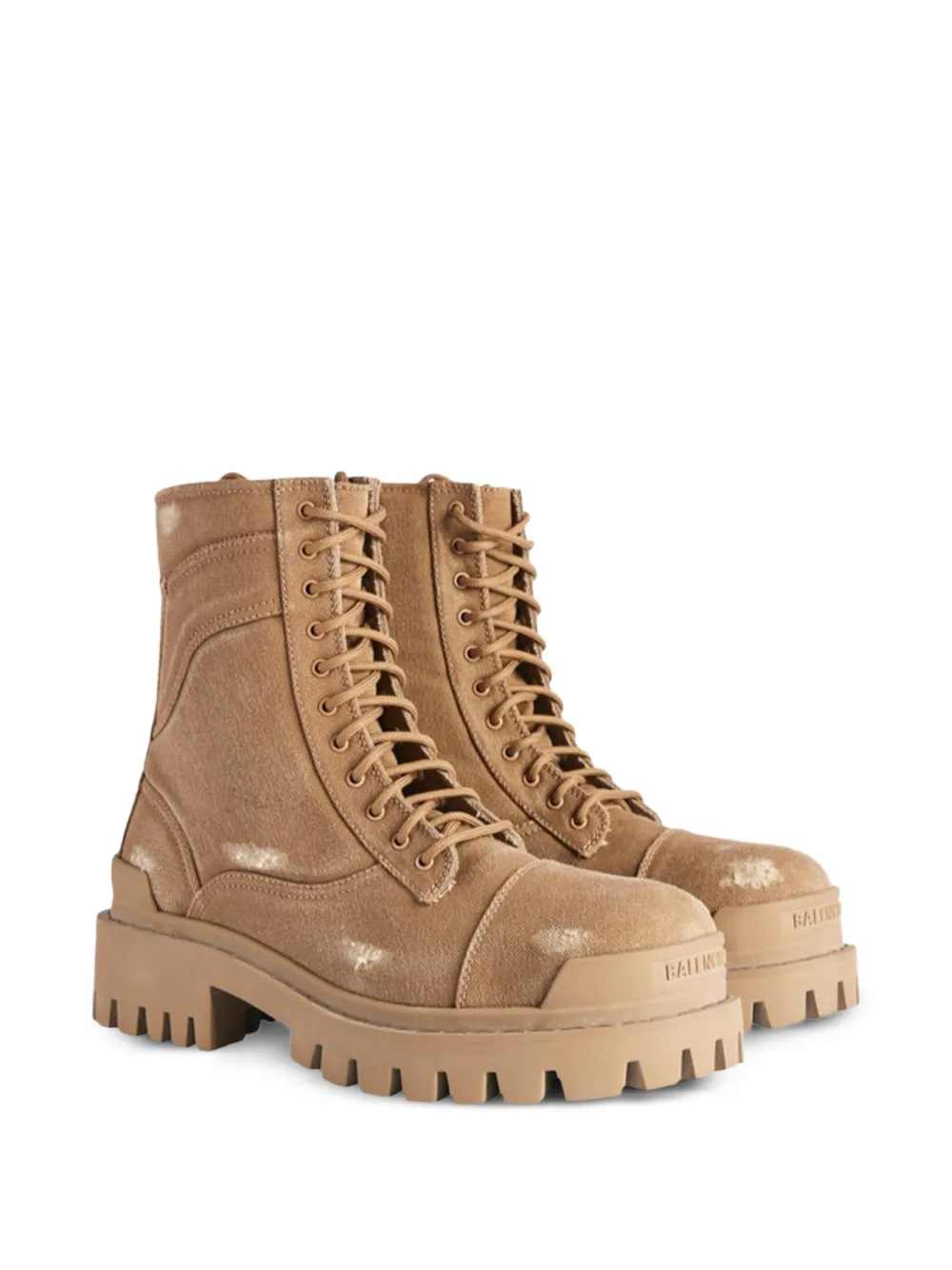 Balenciaga Strike L20 combat boots Beige