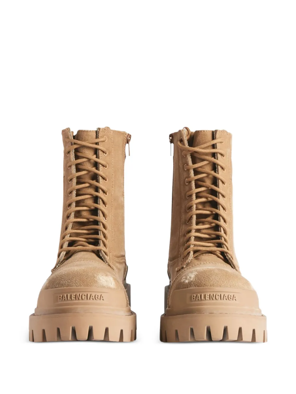Balenciaga Strike L20 combat boots Beige