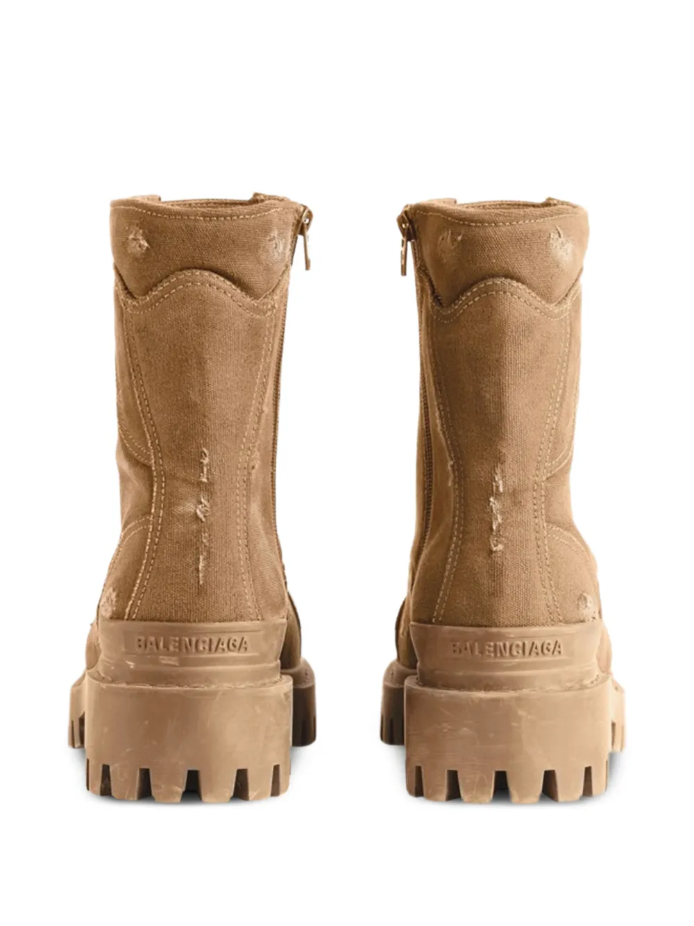Balenciaga Strike L20 combat boots Beige