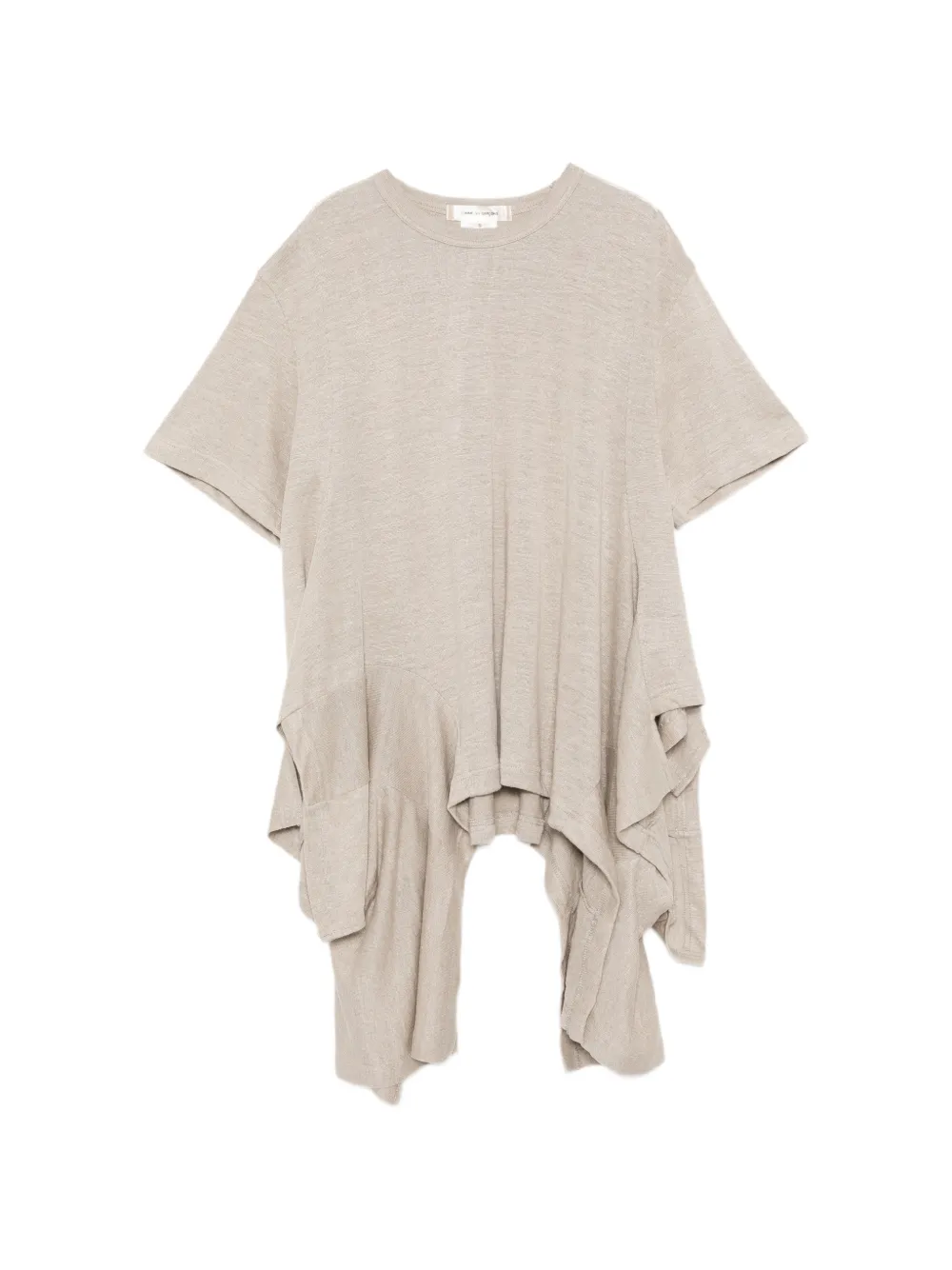 Comme Des Garçons asymmetric draped T-shirt - Toni neutri