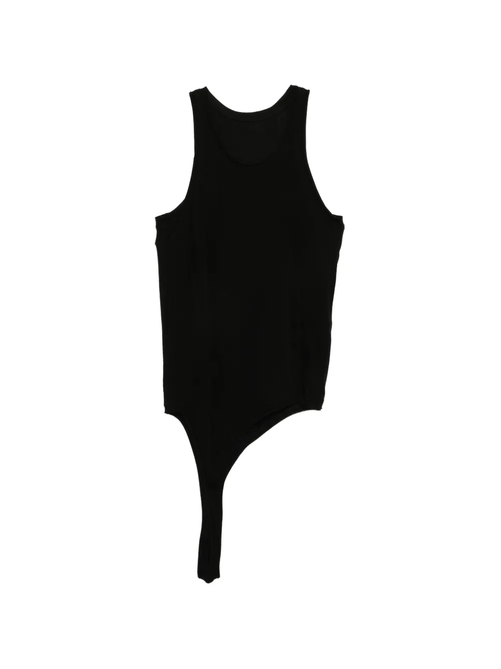 Julius asymmetric panelled vest - Black