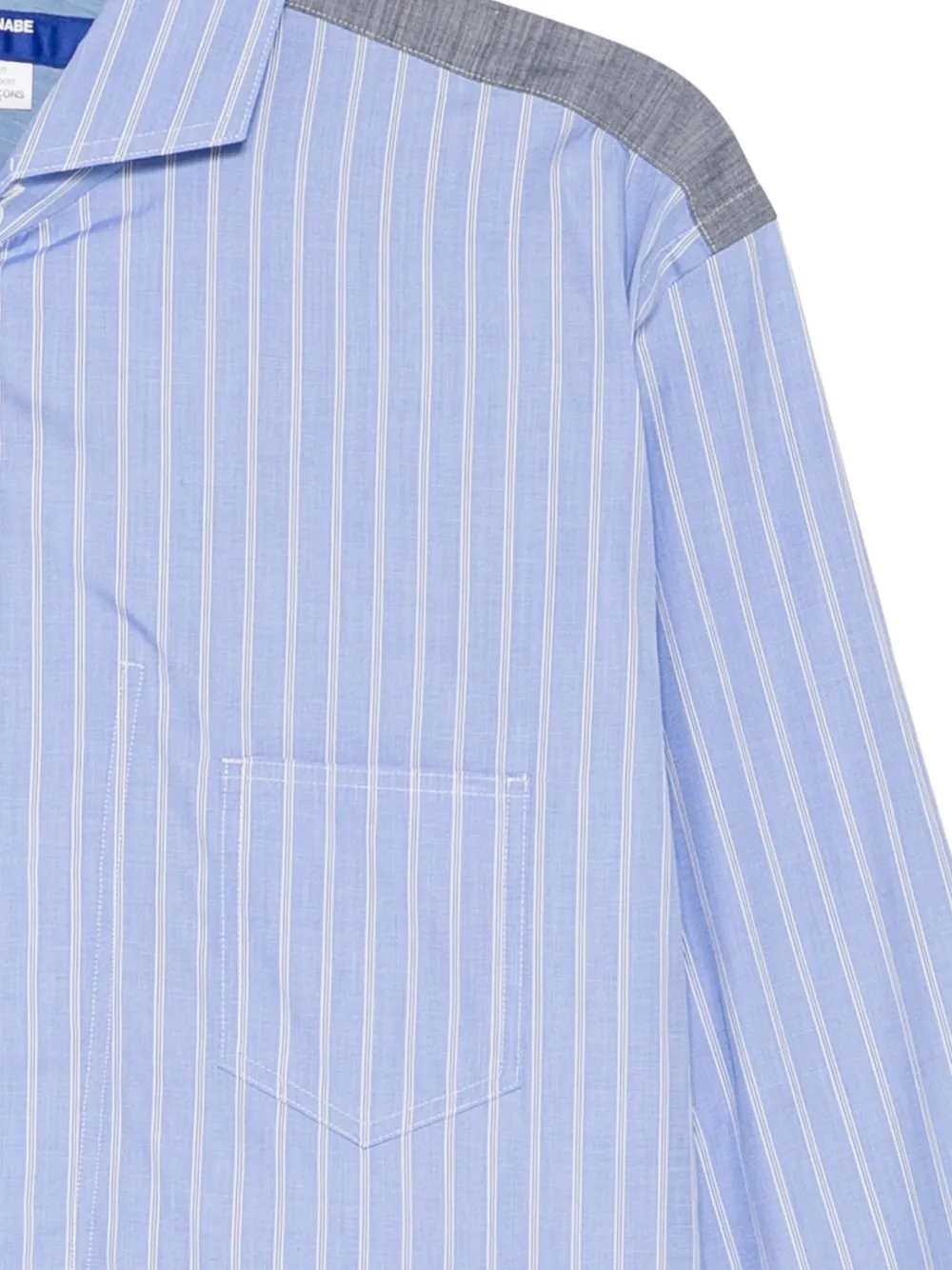 Junya Watanabe MAN Overhemd met contrasterende strepen Blauw