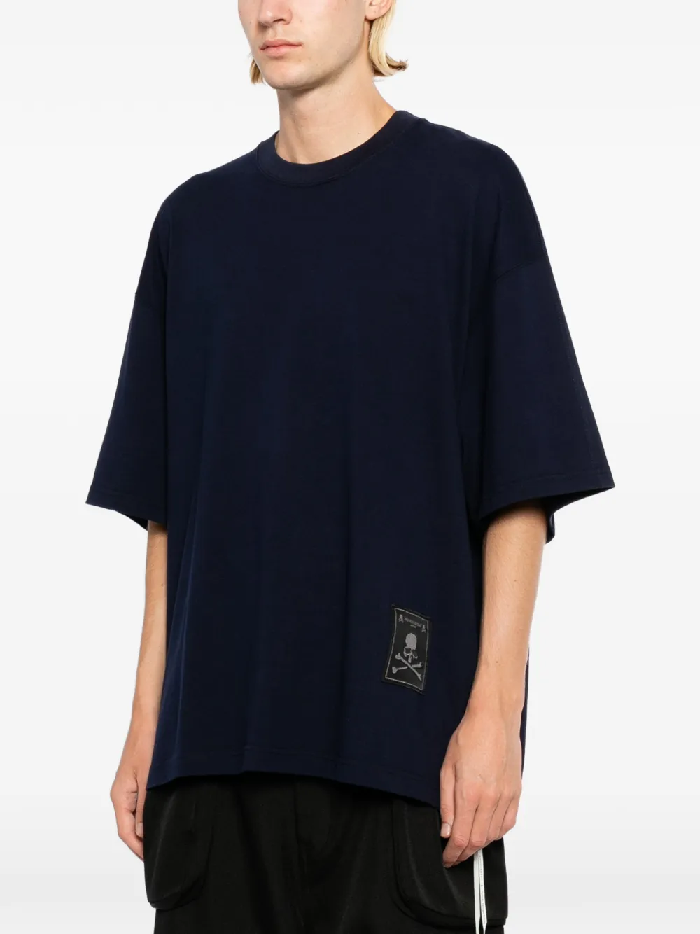 Mastermind Japan Boxy T-shirt met grafische print Blauw